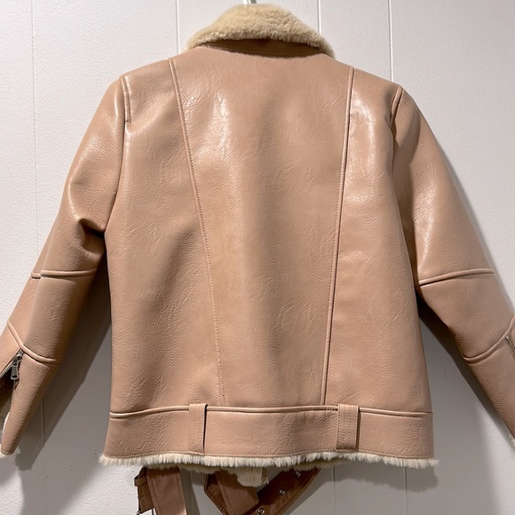 Zara Girls Youth Size 10 Leather Jacket - Picture 5 of 10